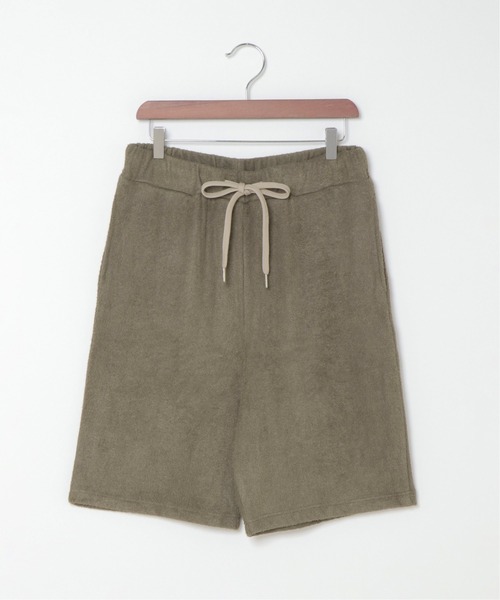 sleeping.com(スリーピングドットコム)の「オリジナルの香り付き素材 メンズ・ゆるふわダブルパイルカットソーハーフパンツ(ルームウェア/パジャマ・メンズ・オリーブ/ベージュ/ネイビー/ライトグレー/スカイブルー・フリ-)」の15枚目の写真