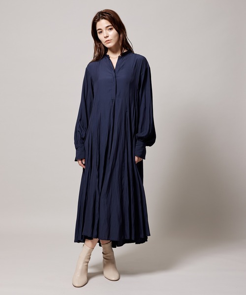 ROPE'（ロペ）の「【辺見えみりさんコラボ】OUTERSUNSET×ROPE' サテンドレス（ワンピース・レディース・ネイビー/ブルー・38/36）」の18枚目の写真