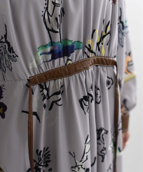 セール】ホースプリント トリミングドレス（ワンピース）｜Eimee Law