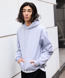 Champion（チャンピオン）の「Champion/チャンピオン HOODED オーバーサイズ プルオーバーパーカー 袖ワンポイント 刺繍ロゴ フーディ  2026年春夏（パーカー）」
