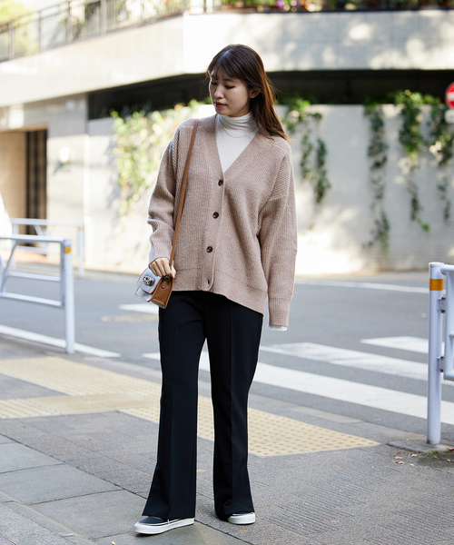 JOURNAL STANDARD(ジャーナルスタンダード)の「ウール畦カーディガン(カーディガン/ボレロ・レディース・ラベンダー/ベージュ系その他/チャコールグレー・FREE)」の12枚目の写真