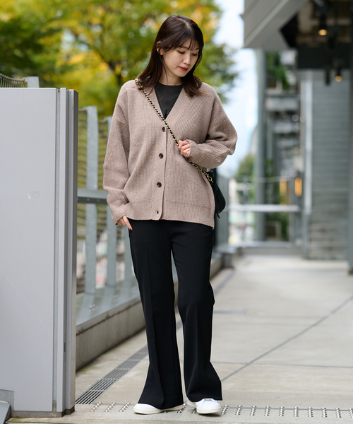 JOURNAL STANDARD(ジャーナルスタンダード)の「ウール畦カーディガン(カーディガン/ボレロ・レディース・ラベンダー/ベージュ系その他/チャコールグレー・FREE)」の19枚目の写真