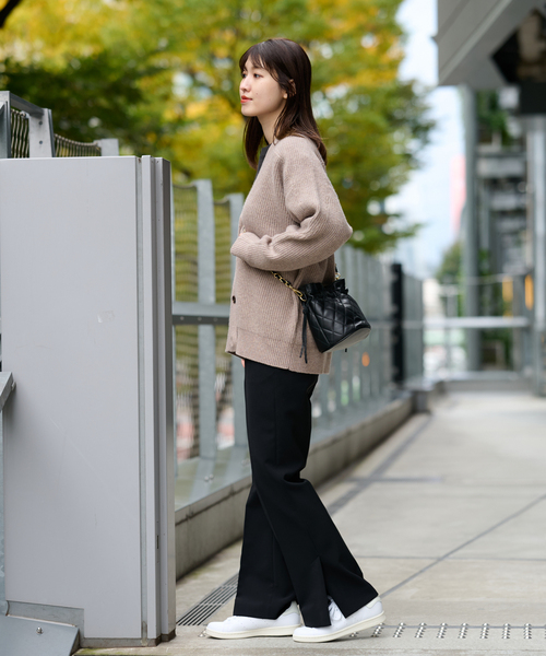 JOURNAL STANDARD(ジャーナルスタンダード)の「ウール畦カーディガン(カーディガン/ボレロ・レディース・ラベンダー/ベージュ系その他/チャコールグレー・FREE)」の20枚目の写真