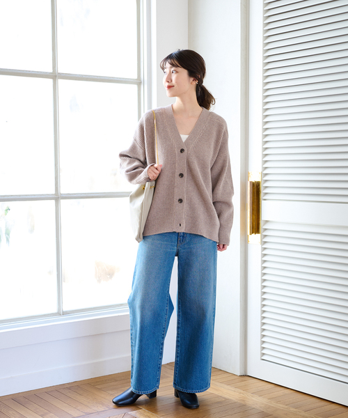 JOURNAL STANDARD(ジャーナルスタンダード)の「ウール畦カーディガン(カーディガン/ボレロ・レディース・ラベンダー/ベージュ系その他/チャコールグレー・FREE)」の22枚目の写真