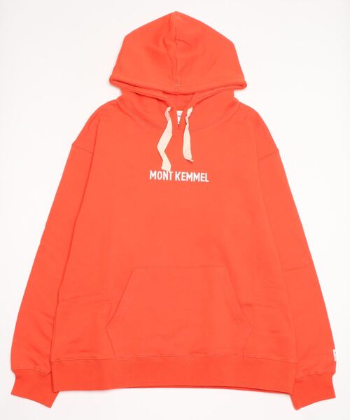 MONT KEMMEL(モンケメル)の「ST: MONT KEMMEL LOGO PRINT HOODY モンケメル ロゴパーカー(パーカー・レディース・チャコールグレー/オレンジ・36/40/38)」の11枚目の写真