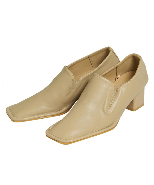 Settimissimo（セッティミッシモ）の「ステッチデザインスクエアートゥシューズ（パンプス・レディース・ブラック/ベージュ・S/M/L）」の13枚目の写真