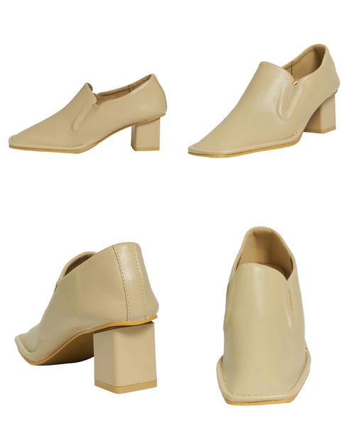 Settimissimo（セッティミッシモ）の「ステッチデザインスクエアートゥシューズ（パンプス・レディース・ブラック/ベージュ・S/M/L）」の16枚目の写真