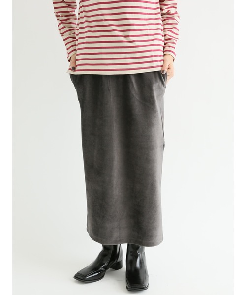 Lugnoncure（ルノンキュール）の「コーデュロイスカート【セットアップ可】（スカート・レディース・オフホワイト/モカ/チャコール・ﾌﾘ-）」の5枚目の写真