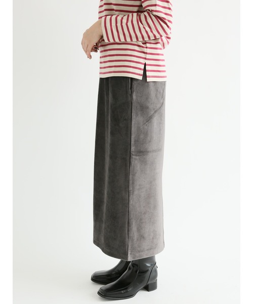 Lugnoncure（ルノンキュール）の「コーデュロイスカート【セットアップ可】（スカート・レディース・オフホワイト/モカ/チャコール・ﾌﾘ-）」の6枚目の写真