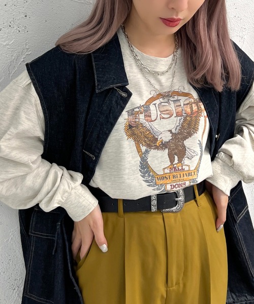 apres jour mignon(アプレジュールミニョン)の「アソートロックロンT【ZOZOTOWN限定アイテム】(Tシャツ/カットソー・レディース・オフホワイト/その他/オートミール/ホワイト系その他/ブラック系その他/スミクロ/ホワイト系その他2・X-LARGE/フリー)」の11枚目の写真