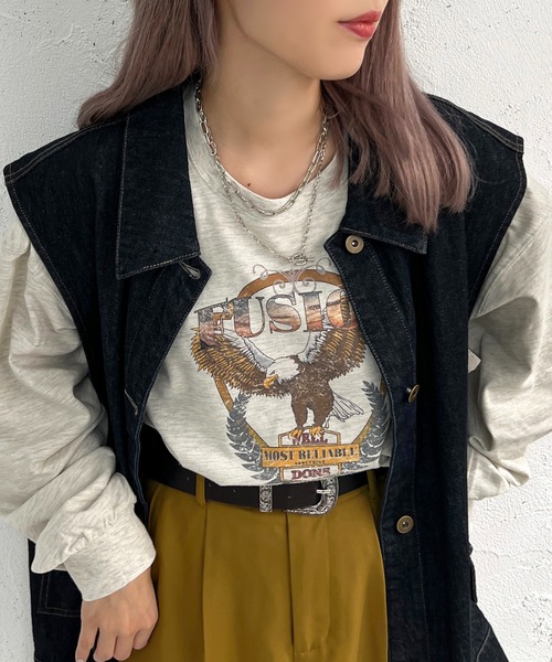 apres jour mignon(アプレジュールミニョン)の「アソートロックロンT【ZOZOTOWN限定アイテム】(Tシャツ/カットソー・レディース・オフホワイト/その他/オートミール/ホワイト系その他/ブラック系その他/スミクロ/ホワイト系その他2・X-LARGE/フリー)」の16枚目の写真