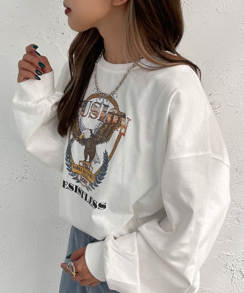 apres jour mignon(アプレジュールミニョン)の「アソートロックロンT【ZOZOTOWN限定アイテム】(Tシャツ/カットソー・レディース・オフホワイト/その他/オートミール/ホワイト系その他/ブラック系その他/スミクロ/ホワイト系その他2・X-LARGE/フリー)」の9枚目の写真