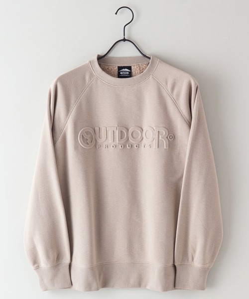 OUTDOOR PRODUCTS APPAREL(アウトドアプロダクツアパレル)の「身頃ボア エンボスブランドロゴ スウェット トレーナー(スウェット・レディース・オリーブ/ネイビー/ベージュ・MEDIUM/LARGE)」の17枚目の写真