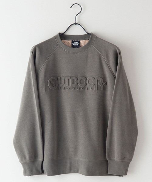 OUTDOOR PRODUCTS APPAREL(アウトドアプロダクツアパレル)の「身頃ボア エンボスブランドロゴ スウェット トレーナー(スウェット・レディース・オリーブ/ネイビー/ベージュ・MEDIUM/LARGE)」の18枚目の写真