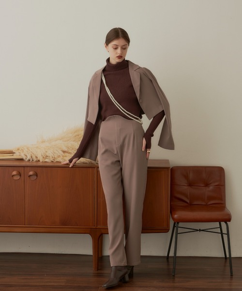 VANNIE U(ヴァニーユー)の「ショートワンジャケット(テーラードジャケット・レディース・ブラック/モカ・FREE)」の8枚目の写真