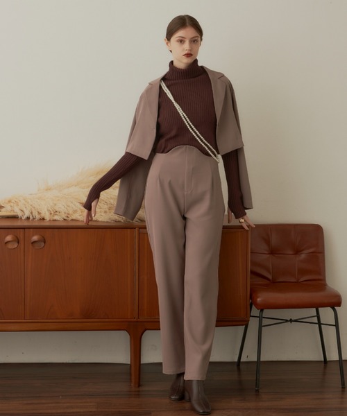 VANNIE U(ヴァニーユー)の「ショートワンジャケット(テーラードジャケット・レディース・ブラック/モカ・FREE)」の15枚目の写真