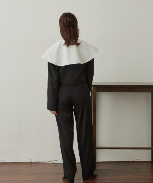 VANNIE U(ヴァニーユー)の「ショートワンジャケット(テーラードジャケット・レディース・ブラック/モカ・FREE)」の16枚目の写真