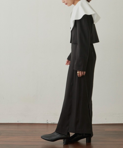 VANNIE U(ヴァニーユー)の「ショートワンジャケット(テーラードジャケット・レディース・ブラック/モカ・FREE)」の20枚目の写真