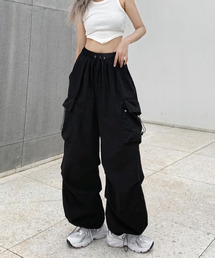 ARULE（アルール）の「A'GEM/9 × .kom『ARULE/アルール』ドローコード付き ワイドカーゴパンツ（カーゴパンツ）」