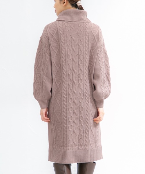 Honeys（ハニーズ）の「オフタートルワンピース（ワンピース・レディース・アイボリー/グリーン/ベージュ/モカ・S/M/L/LL）」の13枚目の写真