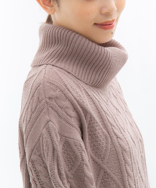 Honeys（ハニーズ）の「オフタートルワンピース（ワンピース・レディース・アイボリー/グリーン/ベージュ/モカ・S/M/L/LL）」の14枚目の写真