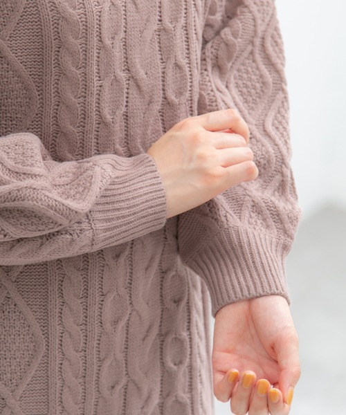 Honeys（ハニーズ）の「オフタートルワンピース（ワンピース・レディース・アイボリー/グリーン/ベージュ/モカ・S/M/L/LL）」の15枚目の写真