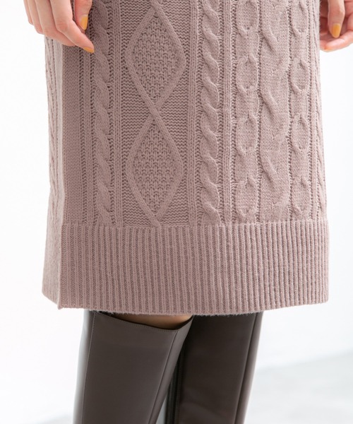 Honeys（ハニーズ）の「オフタートルワンピース（ワンピース・レディース・アイボリー/グリーン/ベージュ/モカ・S/M/L/LL）」の16枚目の写真