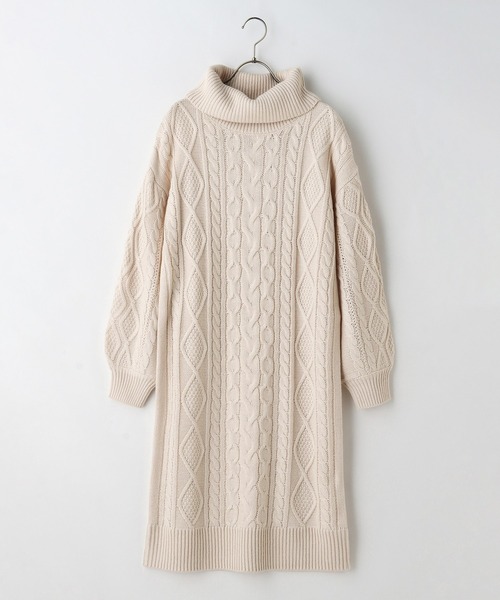 Honeys（ハニーズ）の「オフタートルワンピース（ワンピース・レディース・アイボリー/グリーン/ベージュ/モカ・S/M/L/LL）」の22枚目の写真