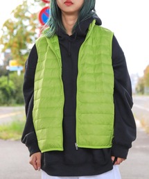 ZIP FIVE | 【lootbox】 キルト発熱中綿カラーダウンスタンドベスト(ダウンベスト)