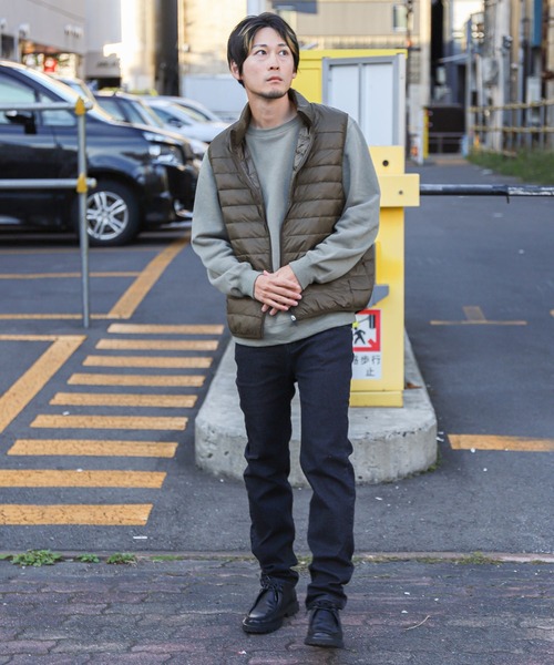 ZIP FIVE（ジップファイブ）の「【lootbox】  キルト発熱中綿カラーダウンスタンドベスト（ダウンベスト・レディース・ライム/ベージュ/パープル/カーキ/ネイビー/ブルー/レッド/グレー/ブラック・X-LARGE/LARGE/MEDIUM）」の10枚目の写真