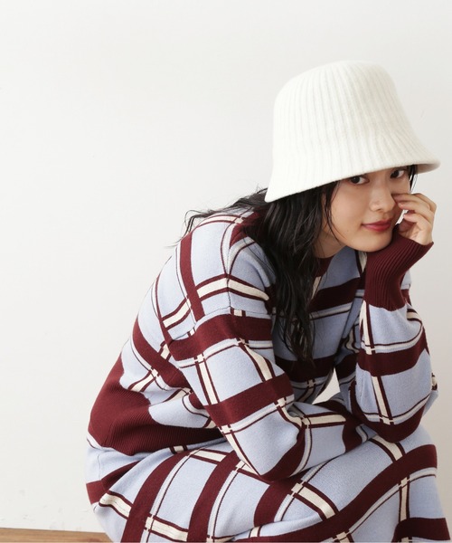 N.（N. Natural Beauty Basic）（エヌエヌナチュラルビューティーベーシック）の「【横田ひかるさん着用】バスクラウンドハット（ハット・レディース・ホワイト/ブラック・FREE）」の5枚目の写真