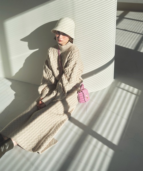 N.（N. Natural Beauty Basic）（エヌエヌナチュラルビューティーベーシック）の「【横田ひかるさん着用】バスクラウンドハット（ハット・レディース・ホワイト/ブラック・FREE）」の4枚目の写真