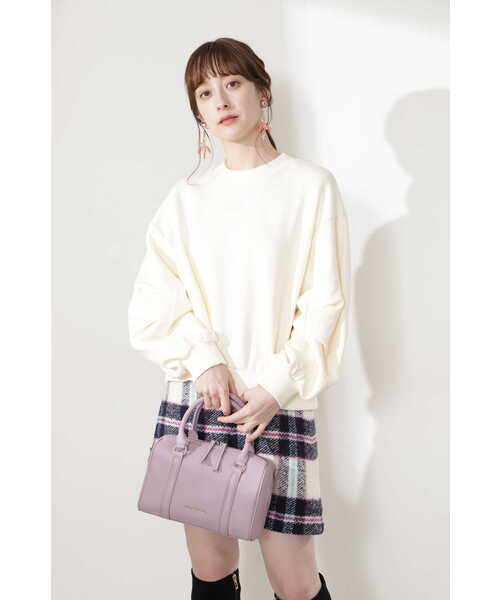 JILL STUART（ジルスチュアート）の「◆ジョエルカットソー（スウェット・レディース・ホワイト/ブラウン・FREE）」の6枚目の写真