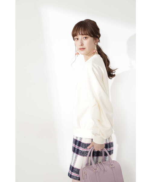 JILL STUART（ジルスチュアート）の「◆ジョエルカットソー（スウェット・レディース・ホワイト/ブラウン・FREE）」の14枚目の写真