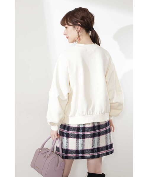 JILL STUART（ジルスチュアート）の「◆ジョエルカットソー（スウェット・レディース・ホワイト/ブラウン・FREE）」の9枚目の写真