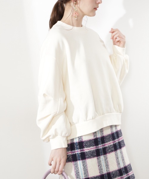 JILL STUART（ジルスチュアート）の「◆ジョエルカットソー（スウェット・レディース・ホワイト/ブラウン・FREE）」の2枚目の写真