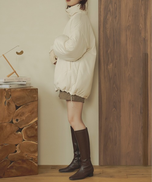 Ambre Neige(アンブルネージュ)の「中綿ビッグジャケット/WEB/EC限定商品(ダウンジャケット/コート・レディース・アイボリー/ダークブラウン/ベージュ・FREE)」の16枚目の写真