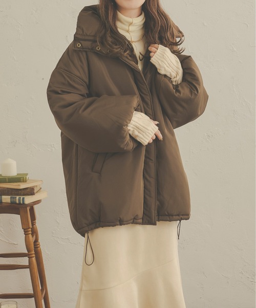 Ambre Neige(アンブルネージュ)の「中綿ビッグジャケット/WEB/EC限定商品(ダウンジャケット/コート・レディース・アイボリー/ダークブラウン/ベージュ・FREE)」の18枚目の写真