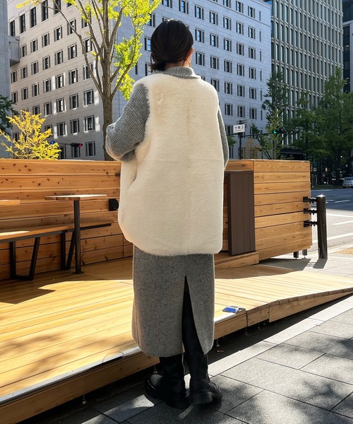 DouDou(ドゥドゥ)の「ハーフジップネップワンピース(ワンピース・レディース・ベージュ/ブラウン/グレー/チャコールグレー・FREE)」の22枚目の写真