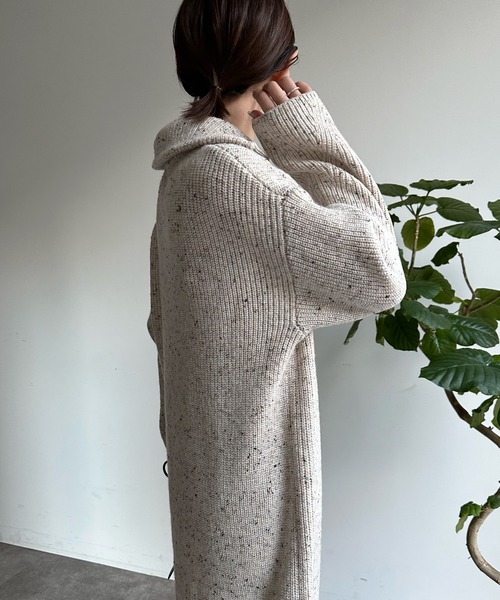 DouDou(ドゥドゥ)の「ハーフジップネップワンピース(ワンピース・レディース・ベージュ/ブラウン/グレー/チャコールグレー・FREE)」の11枚目の写真