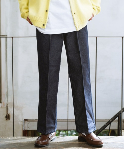 BAYFLOW（ベイフロー）の「ストレッチデニム スラックス 23SS（デニムパンツ・メンズ・ネイビー/ライトブルー・MEDIUM/LARGE）」の2枚目の写真