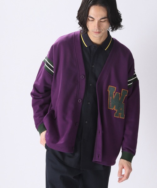 niko and...（ニコアンド）の「【GEM SPORTSWEAR(ジェム・スポーツウェア)】コラボカーディガン（カーディガン/ボレロ・メンズ・パープル/グリーン/オフホワイト・MEDIUM/LARGE）」の3枚目の写真