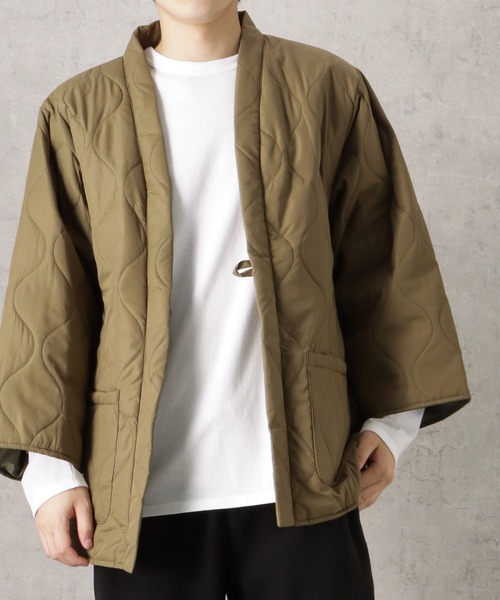 Mac-House（マックハウス）の「Timbre Poste  パッカブルどてら はんてん（その他アウター・メンズ・グレイッシュベージュ/カーキ/ブラウン/ホワイト×ブラック/ブルー/ベージュ/ネイビー/アイボリー/ライトカーキ/ブラック・S/L/M）」の19枚目の写真