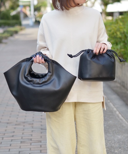 Fun & Daily（ファンアンドデイリー）の「F&D : Big basket hand bag（ハンドバッグ・レディース・ブラック・FREE）」の6枚目の写真