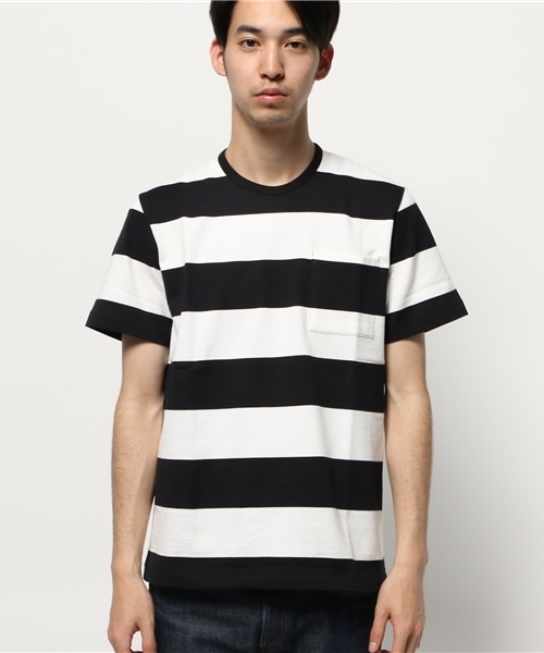 Denime（ドゥニーム）の「WIDE BORDER POCKET TEE/ワイドボーダーポケットTシャツ（Tシャツ/カットソー・メンズ・ブルー系その他/グレー系その他/ブラック系その他・MEDIUM/LARGE/SMALL）」の10枚目の写真