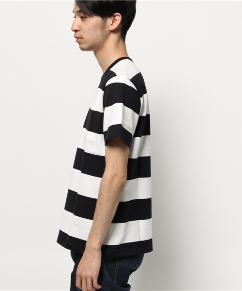 Denime（ドゥニーム）の「WIDE BORDER POCKET TEE/ワイドボーダーポケットTシャツ（Tシャツ/カットソー・メンズ・ブルー系その他/グレー系その他/ブラック系その他・MEDIUM/LARGE/SMALL）」の11枚目の写真