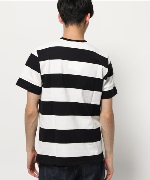 Denime（ドゥニーム）の「WIDE BORDER POCKET TEE/ワイドボーダーポケットTシャツ（Tシャツ/カットソー・メンズ・ブルー系その他/グレー系その他/ブラック系その他・MEDIUM/LARGE/SMALL）」の12枚目の写真