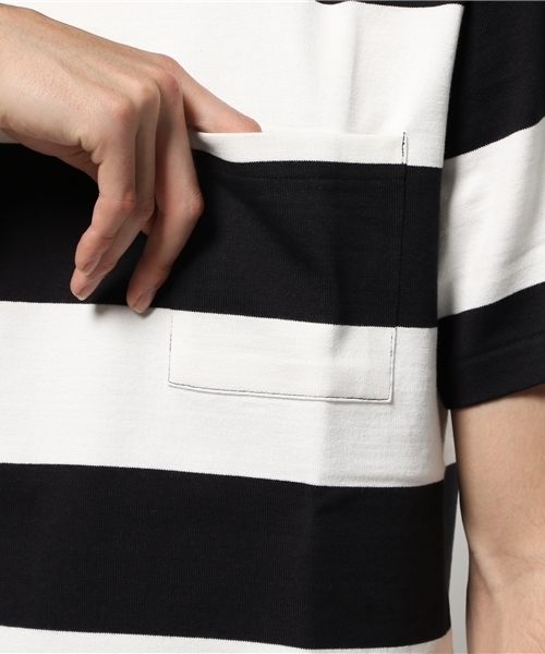 Denime（ドゥニーム）の「WIDE BORDER POCKET TEE/ワイドボーダーポケットTシャツ（Tシャツ/カットソー・メンズ・ブルー系その他/グレー系その他/ブラック系その他・MEDIUM/LARGE/SMALL）」の15枚目の写真