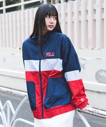 FILA | FILA/フィラ ワンポイント ロゴ刺繍 カレッジロゴ 配色切替 ビックシルエット ジャージ トップス トラックジャケット(ジャージ)