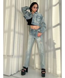 GYDA | M/Wダメージストレートデニムパンツ(デニムパンツ)